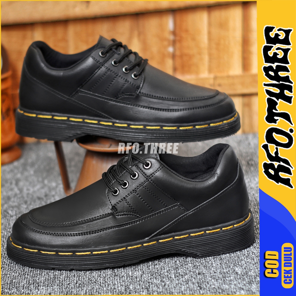 Jual RFOTHREE Sepatu Formal Pria Kulit Kerja Kantor Pentopel Docmart ...