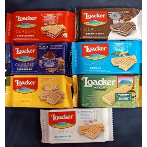 Jual Loacker Classic CrIspy Wafer Krim Aneka Rasa 45 gr | Shopee Indonesia