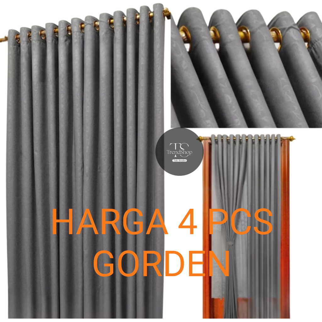 4 PCS GORDEN PINTU MINIMALIS EMBOSS - HORDENG JENDELA - KORDEN PINTU - TIRAI