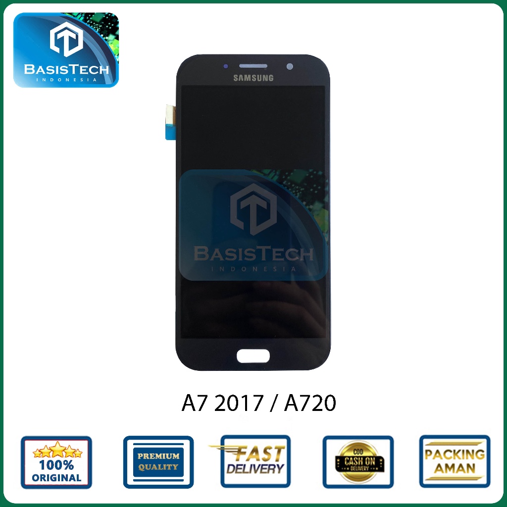 Jual LCD SAMSUNG A7 2017 - A720 SUPER OLED +FINGERPRINT ORIGINAL ...