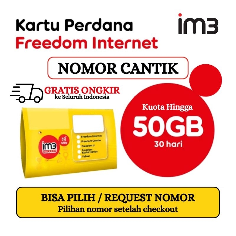 Jual Kartu SIM Indosat / IM3 / Isat Prabayar Perdana NOMOR CANTIK ...