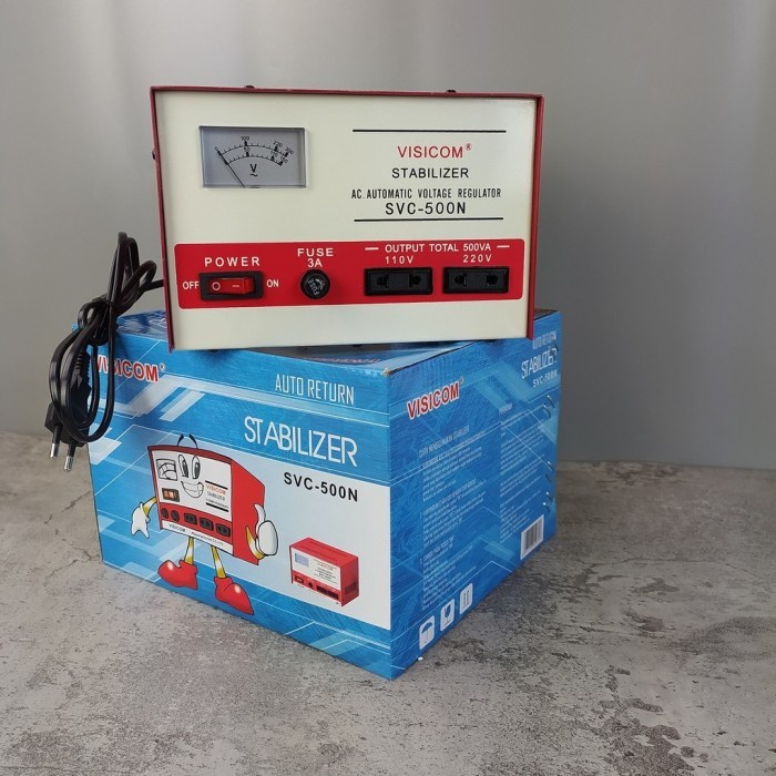 Jual STABILIZER LISTRIK 500 WATT SVC-500N - VISICOM | Shopee Indonesia