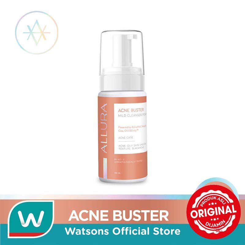 Jual Allura Acne Buster Mild Cleanser Foam 100 ml | Shopee Indonesia