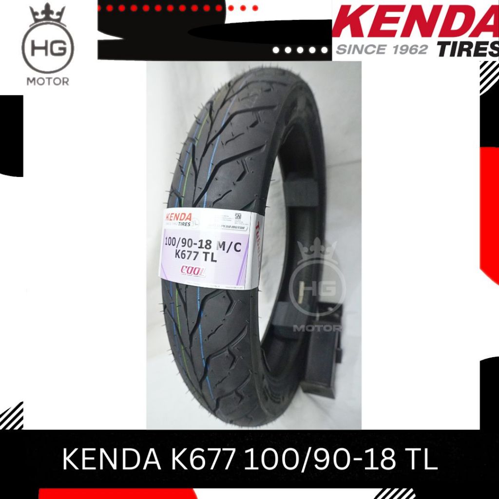 Jual BAN LUAR KENDA K 677 K677 100/90 Ring 18 TUBELES THUNDER RX KING ...