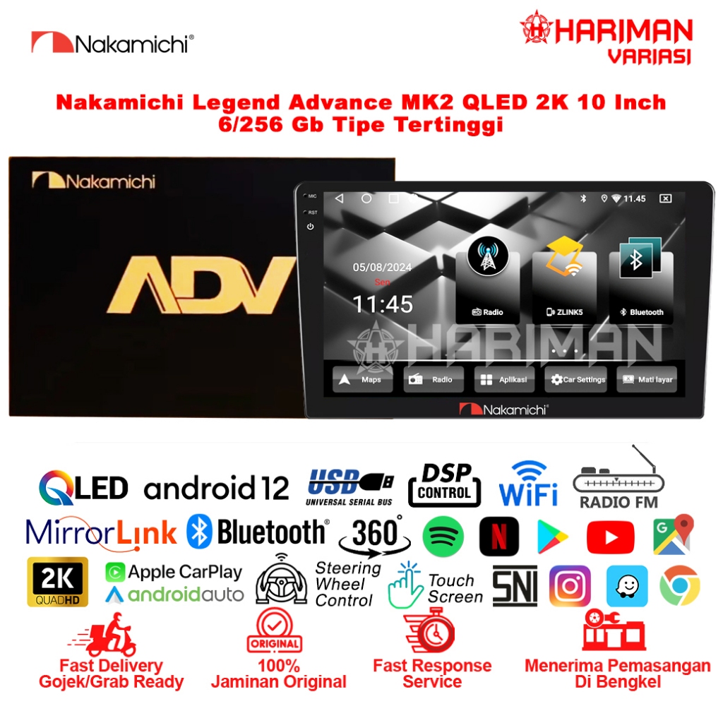 Jual Head Unit Android Nakamichi 10 Inch Legend Advance MkII Ram 6 ...
