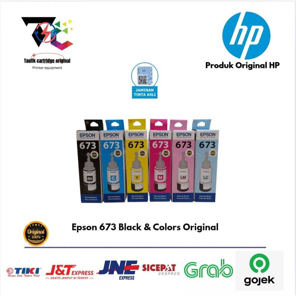 Jual Tinta epson 673 B/C/Y/M/LM/LC original | Shopee Indonesia