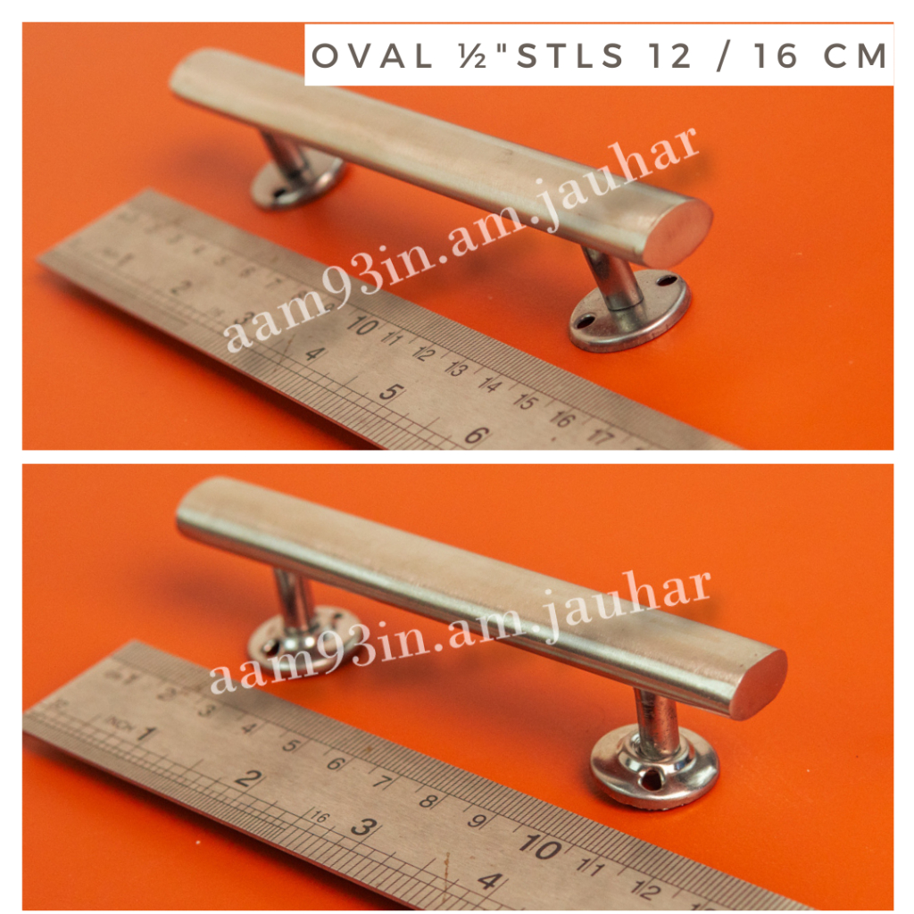 Jual Handle lemari OVAL 1,5 x 16 cm DOF ful stainles tebal 0,8 mm laci ...