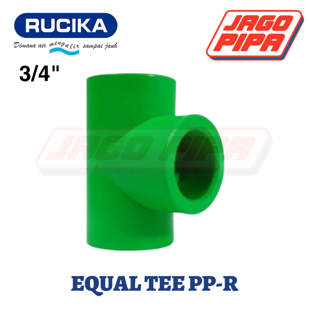 Jual PPR Equal Tee 3/4 Inch 25 mm Rucika Kelen Green Tigris T / Cabang ...