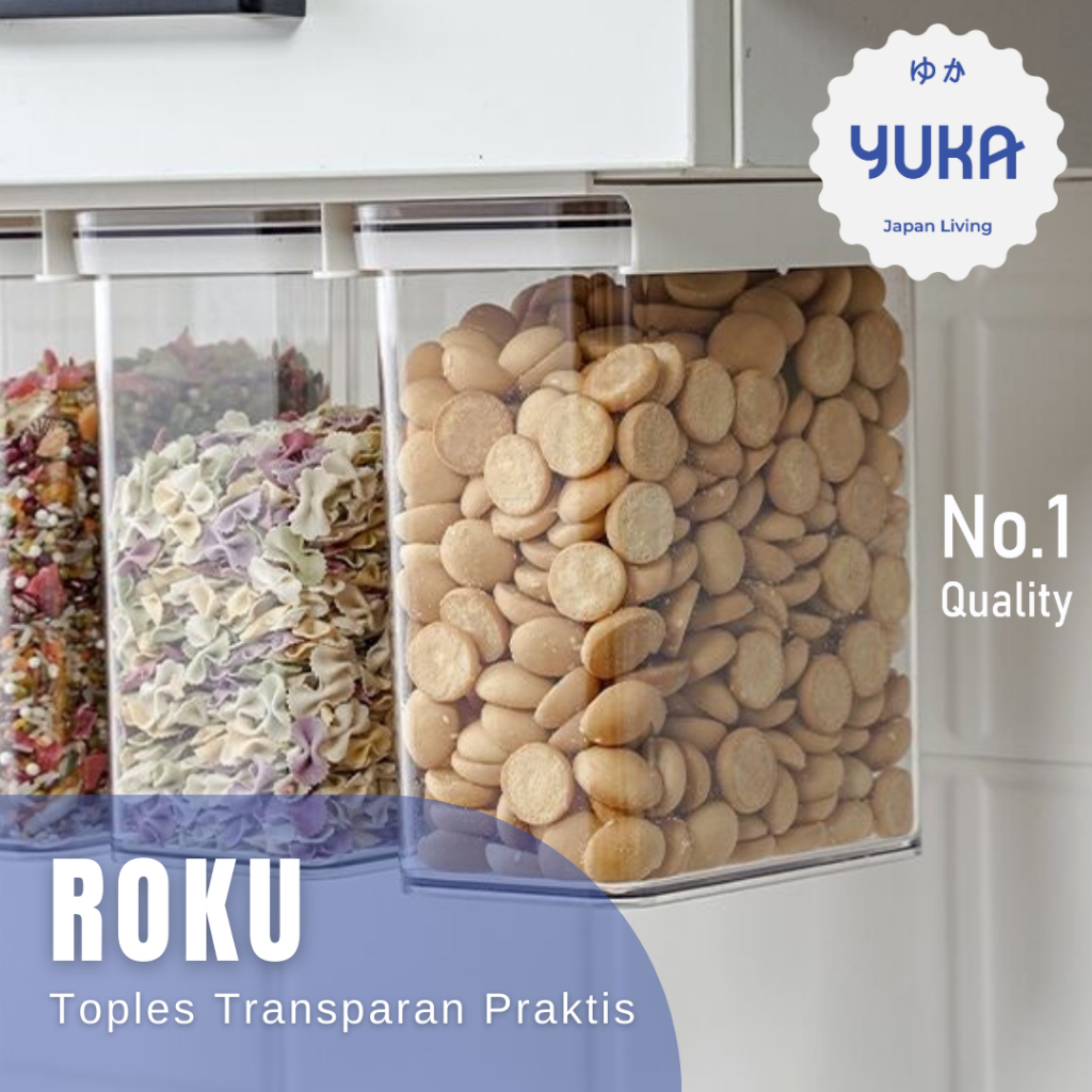 Jual YUKA - ROKU Toples Set Modern Estetis Snack Kedap Udara Airtight ...