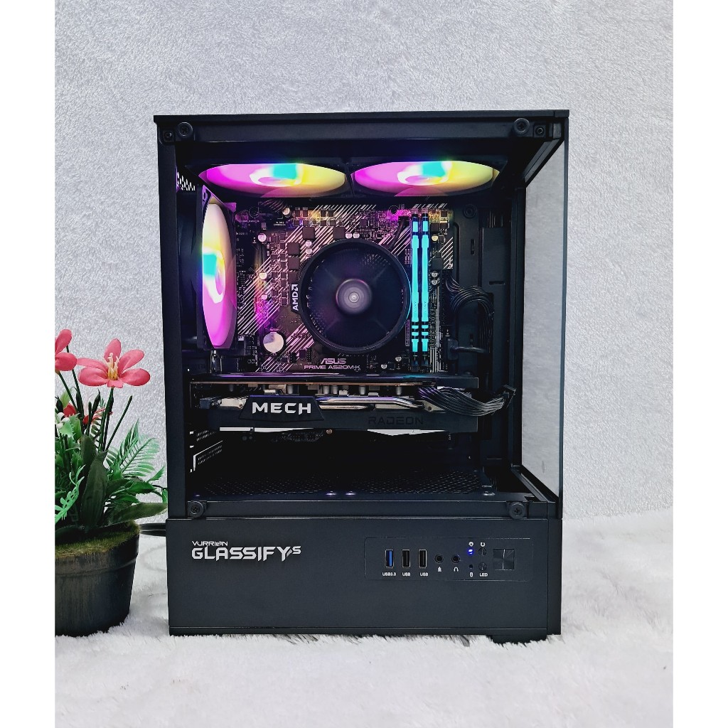 Jual Gaming PC Ryzen 5 3600 RX 6600 8GB DDR6 16GB DDR4 SSD Valorant GTA ...