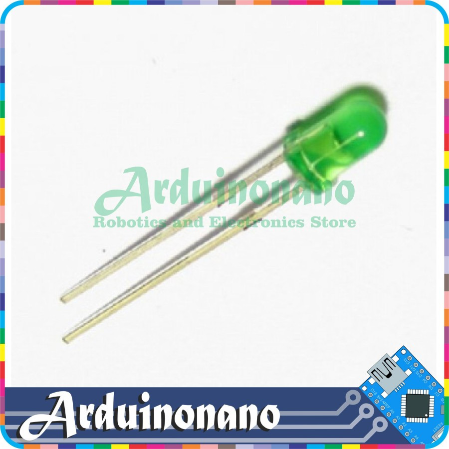 Jual LED Diffused 3mm Green Hijau lampu Led diode super terang High ...