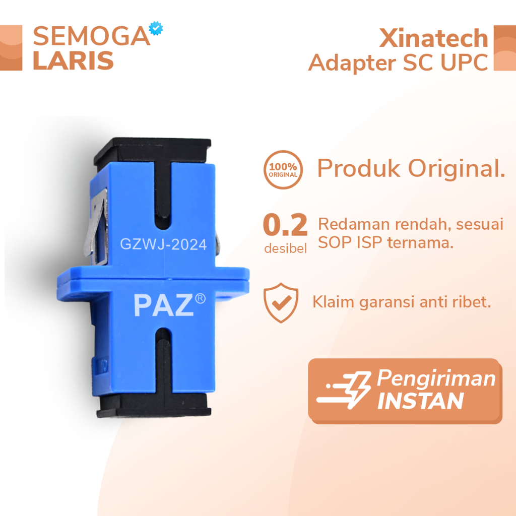 Jual Adapter Fiber Optik PAZ SC UPC -Barel FO Simplex SM - Coupler ...