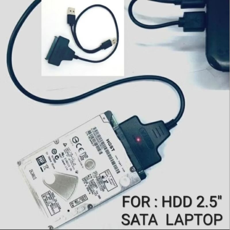 Jual Kabel/Converter SATA 2.5inch To USB Notebook/PC | Shopee Indonesia