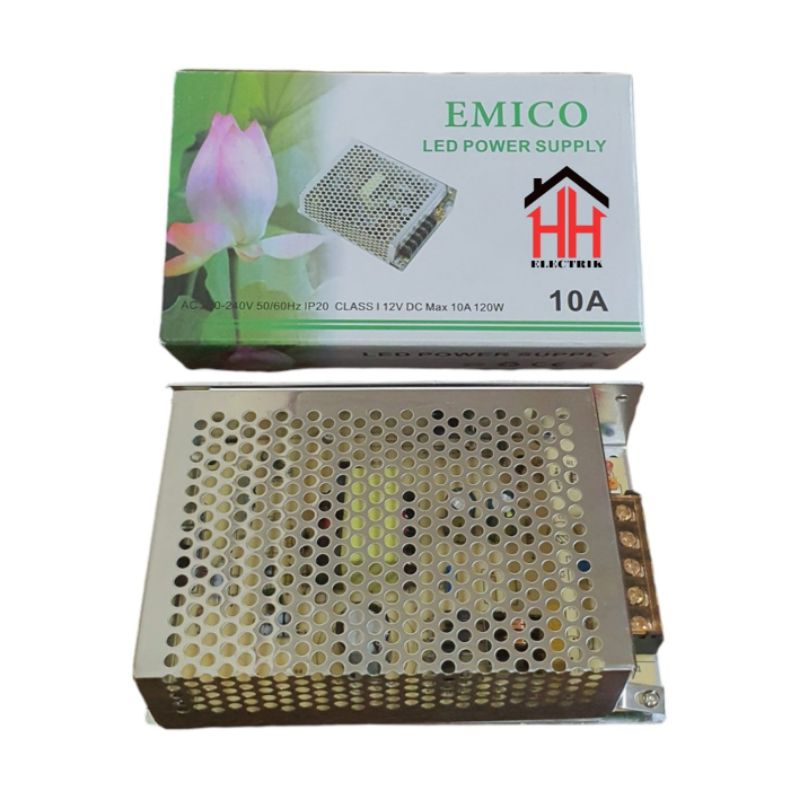 Jual EMICO POWER SUPPLY 10A TRAFO / TRAVO / ADAPTOR LED STRIP 12V 10 ...