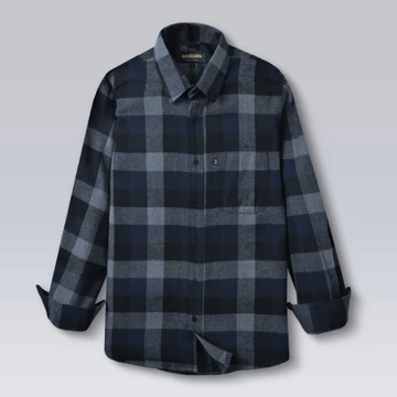 Broodis Kemeja Flannel Pria Lengan Panjang Dark Grodig