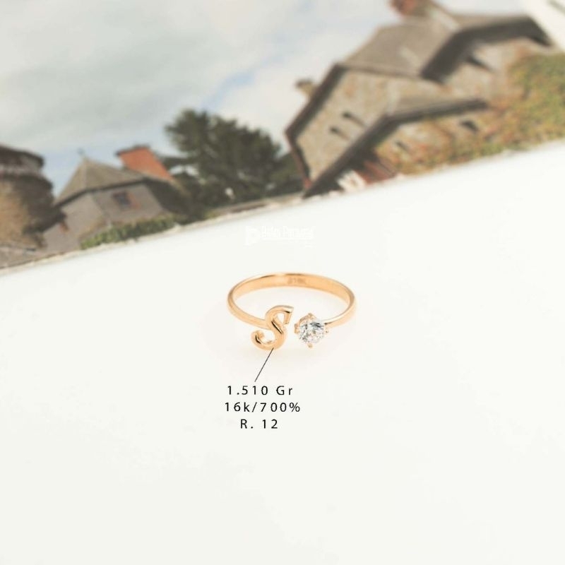 Jual Cincin Inisial Huruf Emas Tua 16k 8074394 | Shopee Indonesia