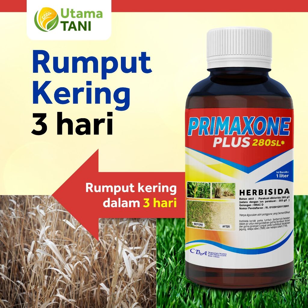 Jual Primaxone 1 Liter Anti Rumput dan Gulma Liar/ Penghilang Rumput ...