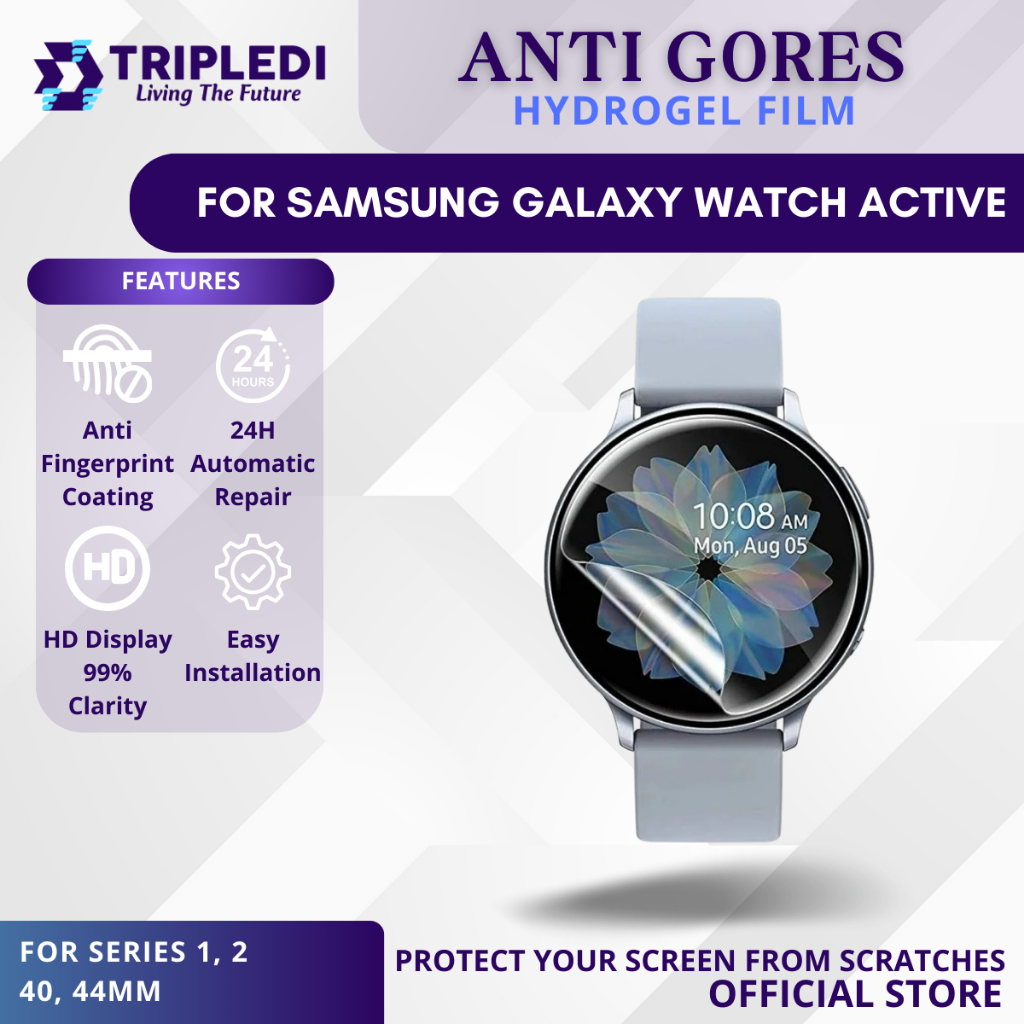 TRIPLEDI Anti Gores Film TD3602 For Samsung Galaxy Watch Active Series  Hydrogel Screen Protector 40 44mm