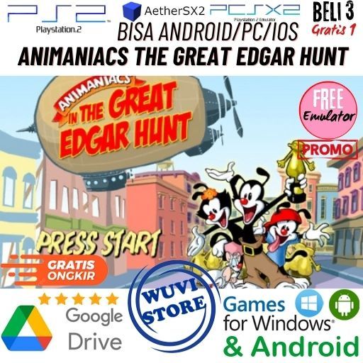 PS2 - Animaniacs: The Great Edgar Hunt (DE Version) (mit OVP) (sehr guter Zustand) (gebraucht