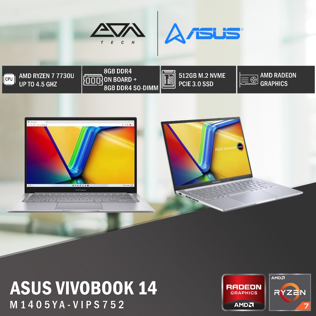 Jual Laptop ASUS Vivobook 14 M1405YA VIPS752 , VIPS751 Ryzen 7 7730U ...