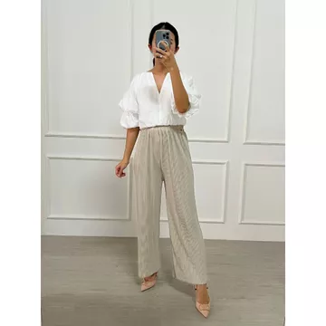 Celana Kulot Plisket Lidi Kulot Lidi Plisket Lidi Pleated Culotte Pants Pleated Pants