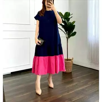 Sandra'S Ruffle Dress Tiara Katun Poplin Korean
