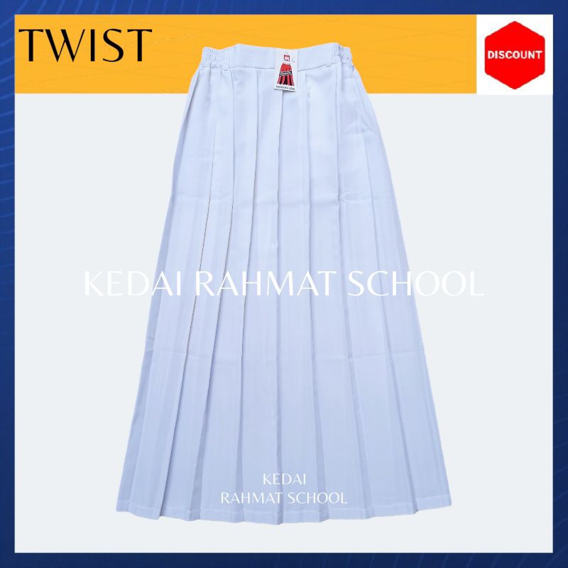 Jual Rok Putih Seragam Sekolah SD MI Rempel Bahan Sunwash Twist Licin ...