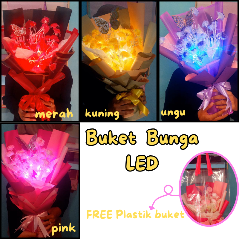 Jual Buket Bunga LED Bunga LED Estetic LED Flower Bouquet Aesthetic ...