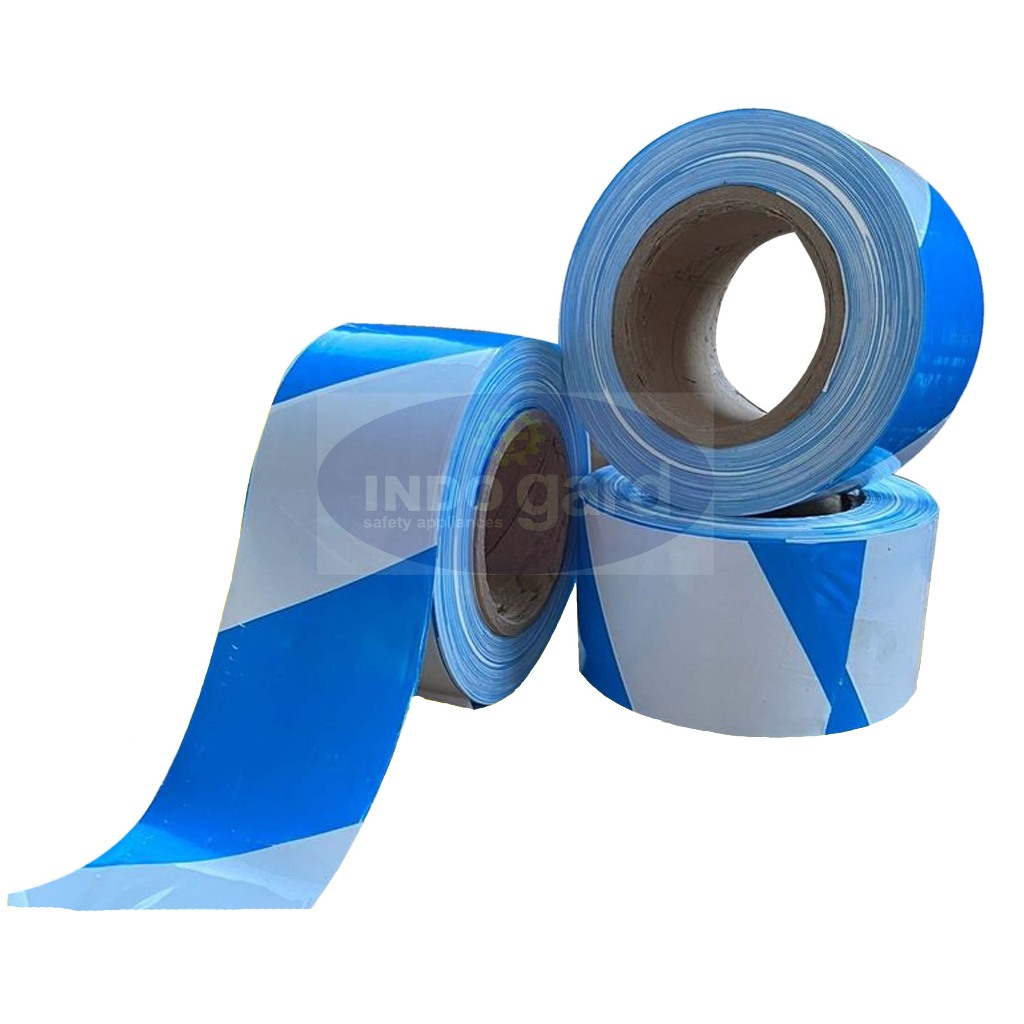 Jual Barricade Tape Biru Putih 3inx300M,Police Line Biru Putih,Warning ...
