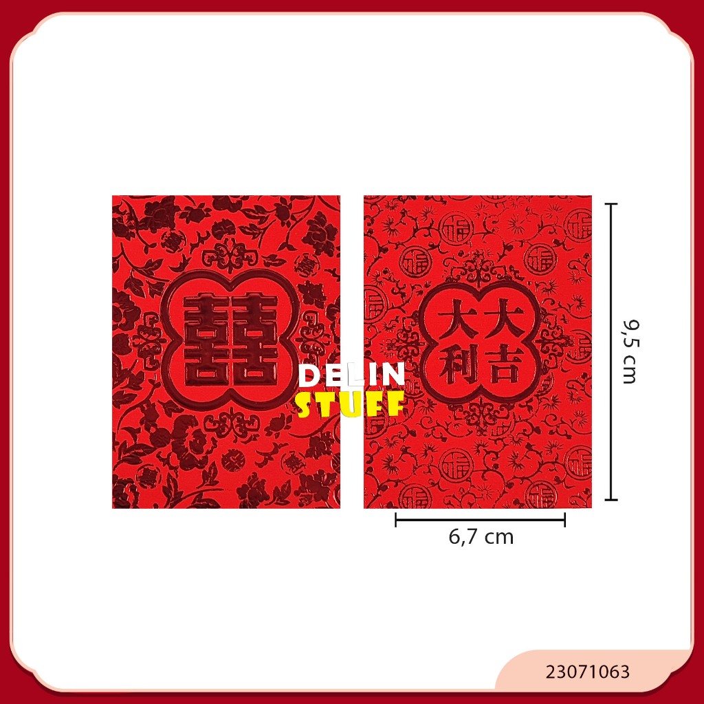 Jual Angpao Wedding Chinese Mini Angpao Shuang Xi Angpao Pendek Angpau ...