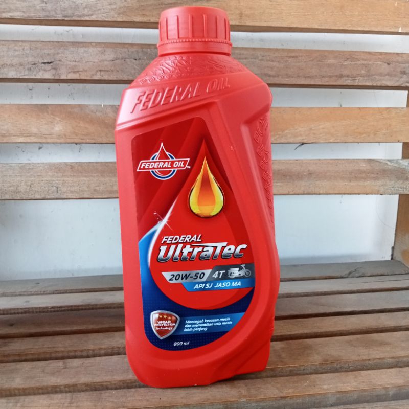 Jual Oli mesin Federal ultratec 20W-50 0,8 liter 800ml 4T 100% Original ...
