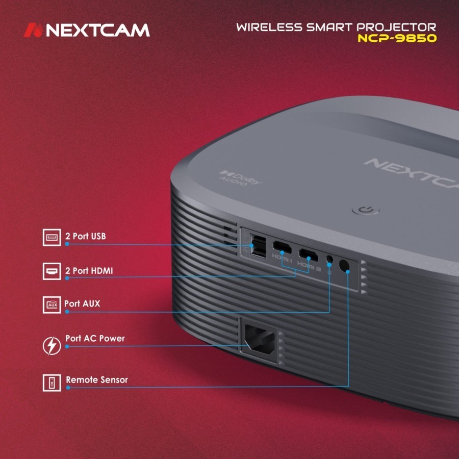 Jual Nextcam NCP-9850 proyektor android full hd wireless 8000lumens ...
