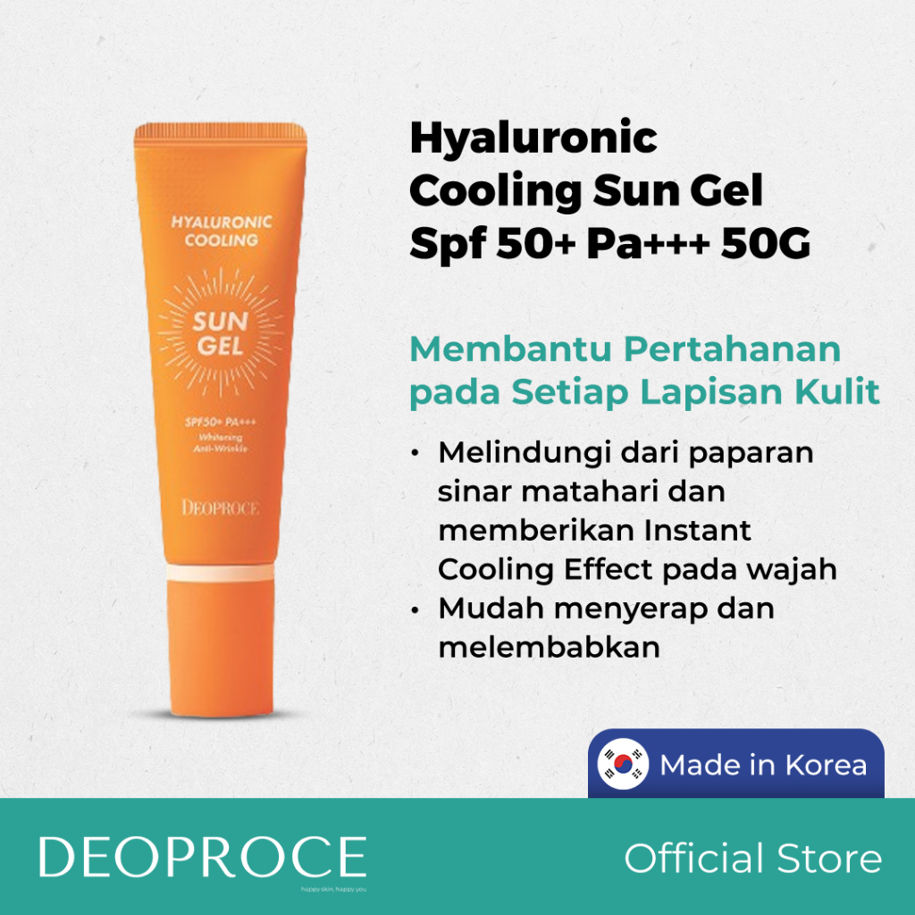 Jual Deoproce Hyaluronic Cooling Sun Gel Spf 50+ Pa+++ 50G | Shopee ...