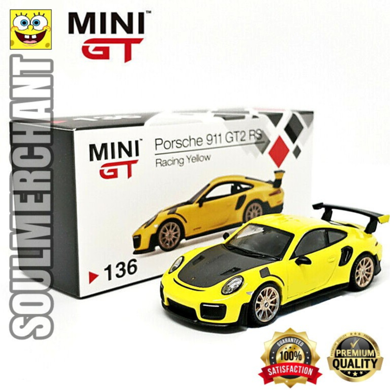 Jual MINI GT PORSCHE 911 GT2 RS GT RACING YELLOW WHITE METALLIC