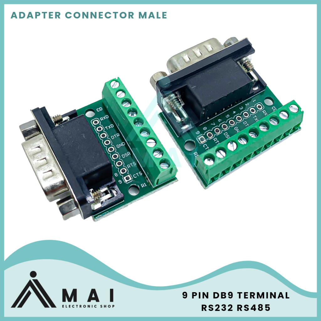Jual DB9 Converter Port Jack Male Terminal Board | Shopee Indonesia