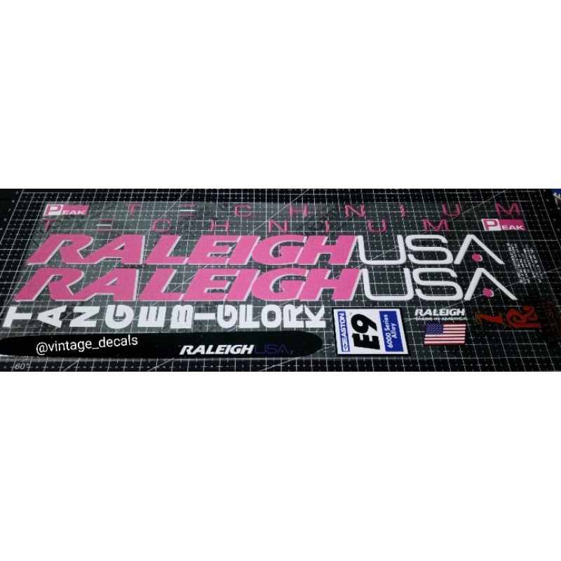 Jual sticker decals replacement Raleigh USA technium peak instinct ...