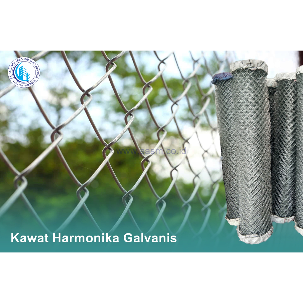 Jual Kawat Harmonika Galvanis Hot dip 50x50 (2 x 20 Meter) 3 MM ...