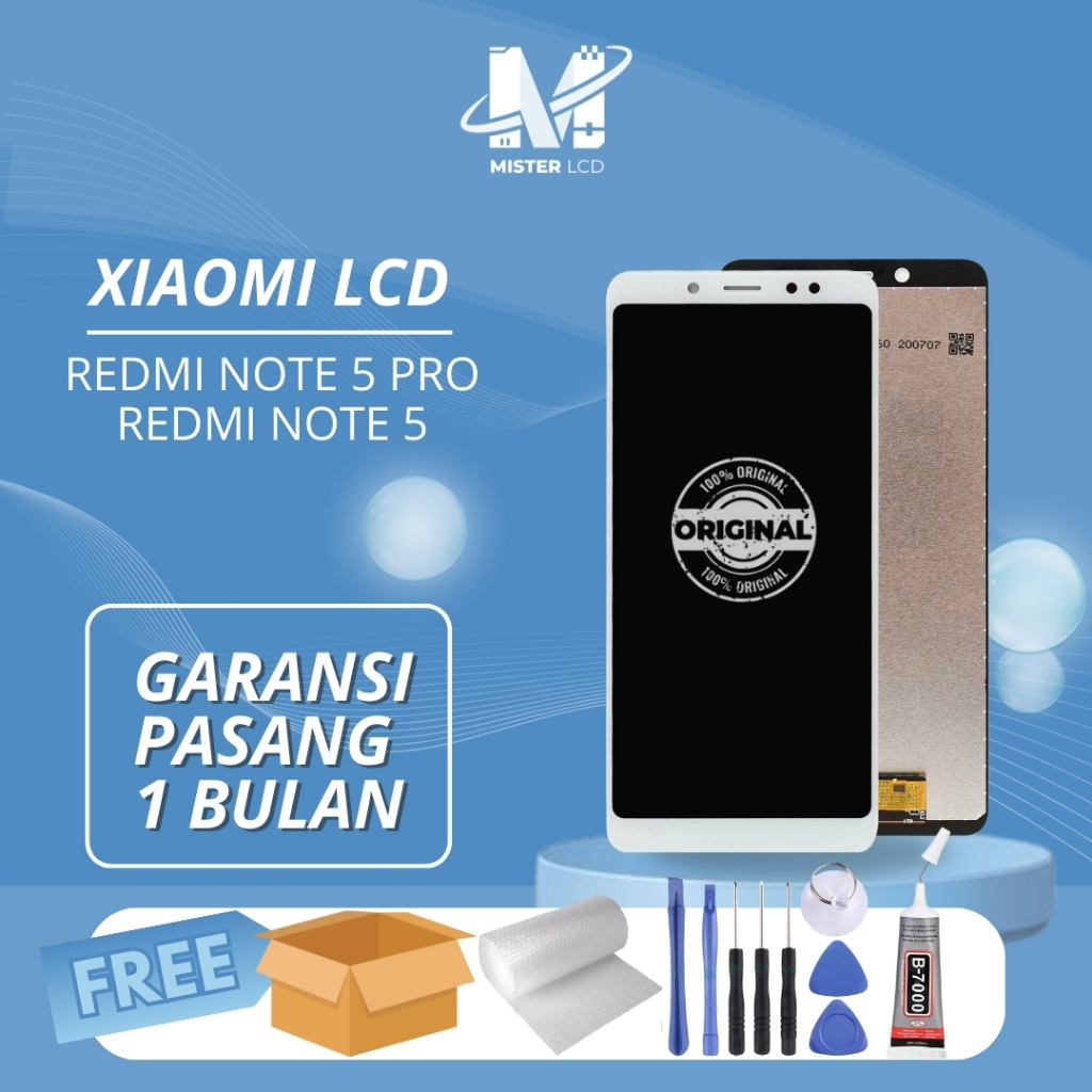 Jual LCD XIAOMI REDMI NOTE 5 PRO / NOTE 5 FULLSET ORIGINAL FREE LEM ...