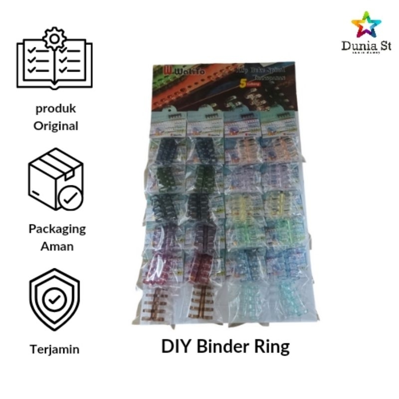 Jual DIY Binding Ring Binder (5 RINGS) COLORS (5CM) /DIY Ring Binder ...