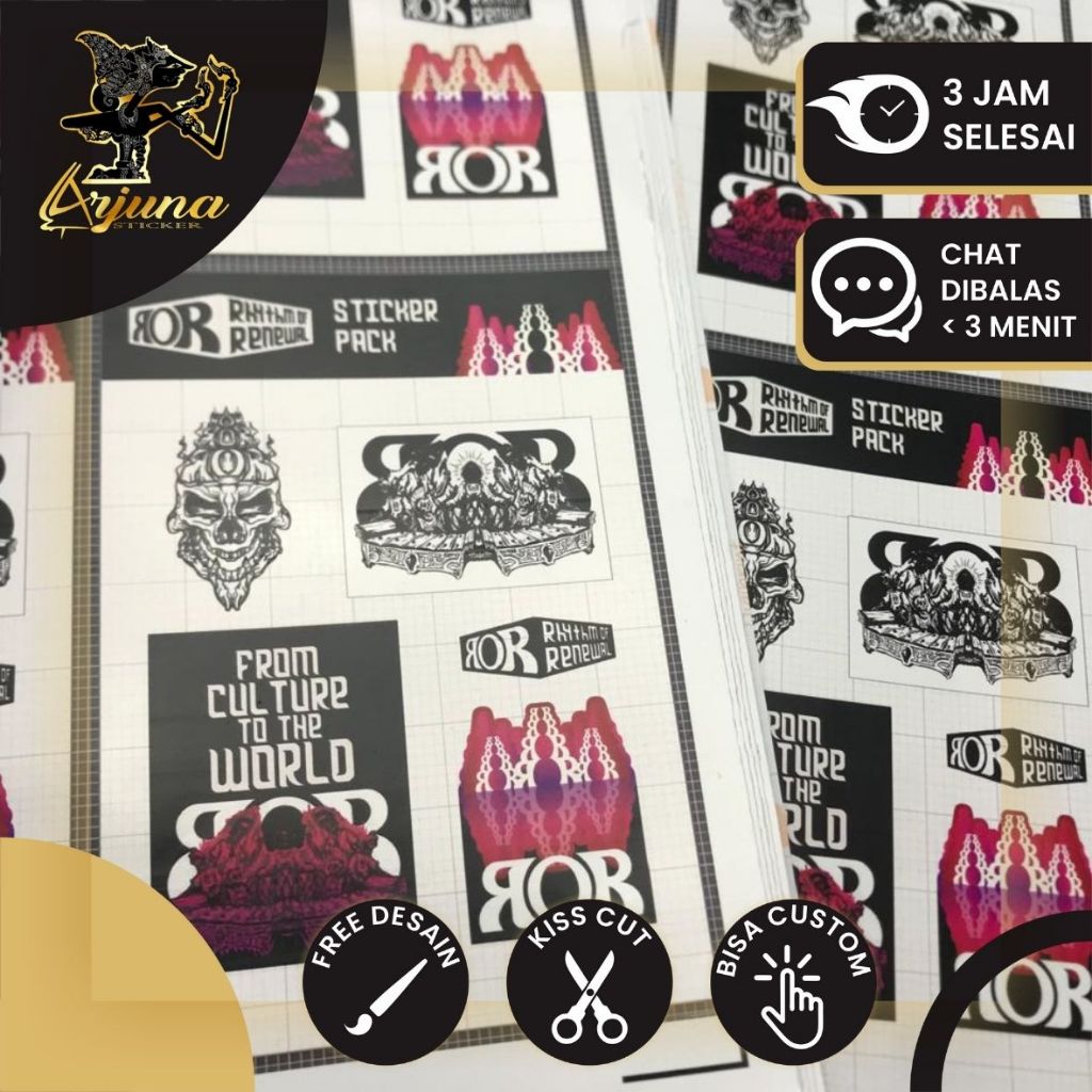 Jual SPV 13 1-6 Arjuna Cetak Stiker Vinyl Kotak Label Makanan Print ...