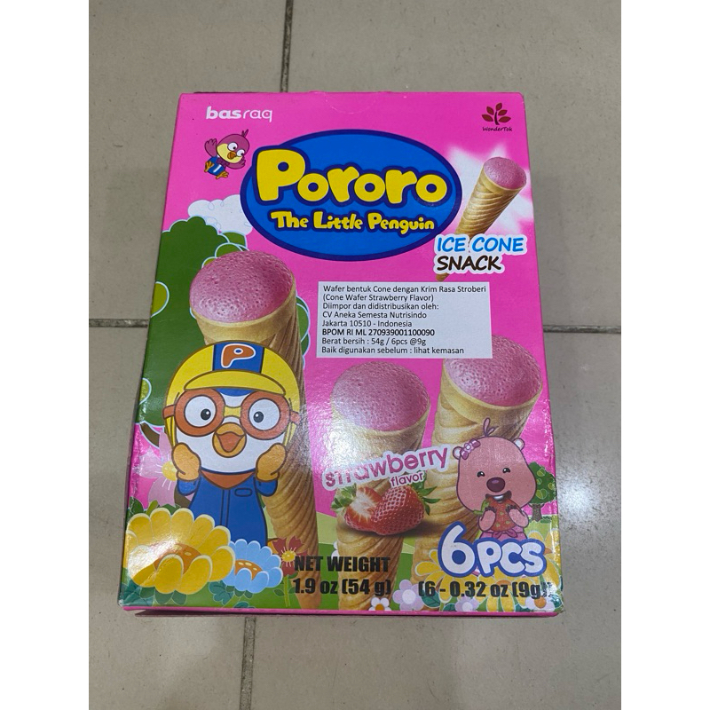 Jual Pororo Ice Cone Snack Strawberry 54GR | Shopee Indonesia