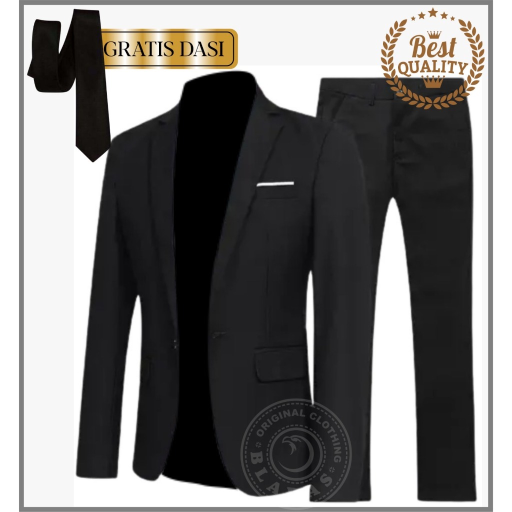 Jual PAKET JAS 2in1 - BLAZER + CELANA BAHAN HIGH TWIST FORMAL KANTOR ...