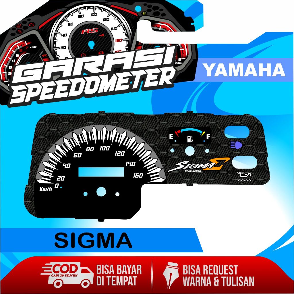 Jual PAPAN SPEEDOMETER CUSTOM YAMAHA SIGMA E | Shopee Indonesia