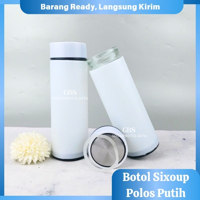 Jual Botol SIX OUP POLOS PUTIH / Botol Kaca / Botol Minum Souvenir ...