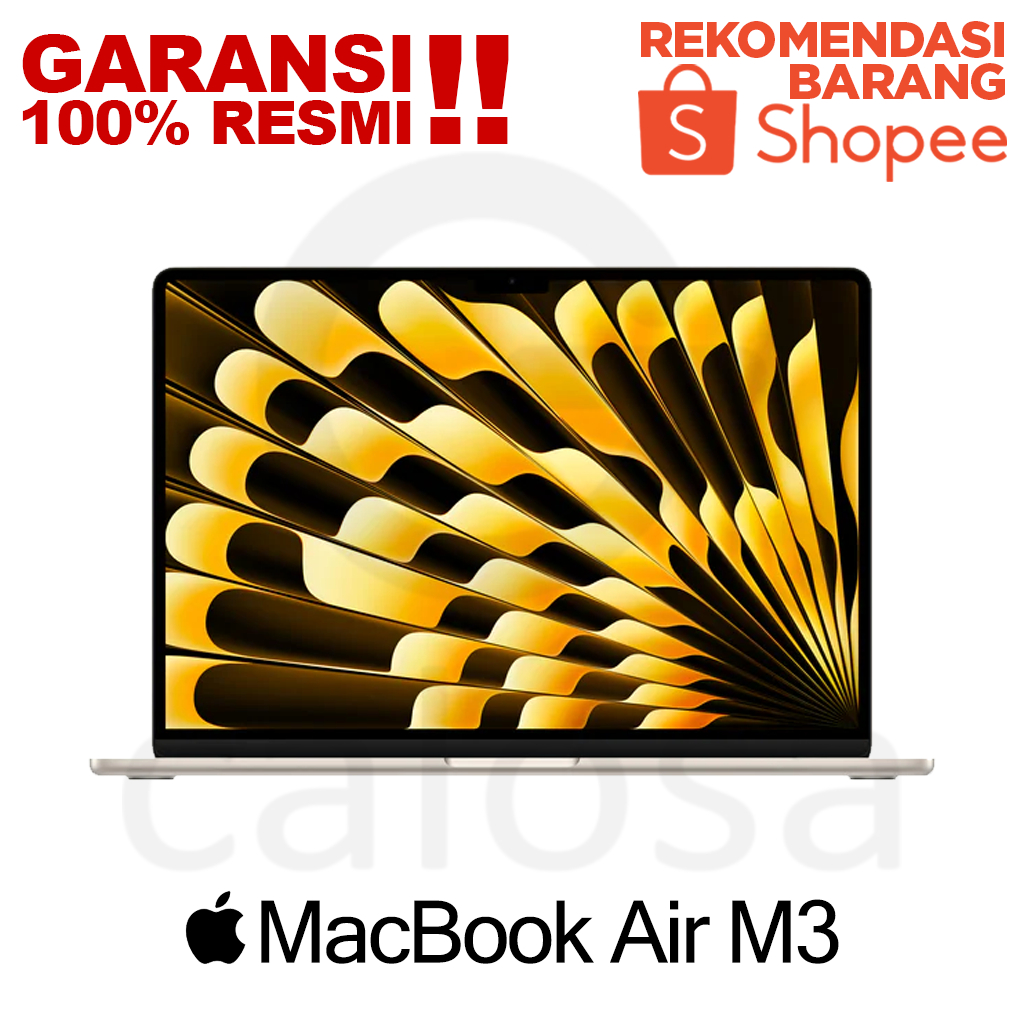Jual Apple Macbook air 15.3inci M3 256GB Garansi Resmi Indonesia