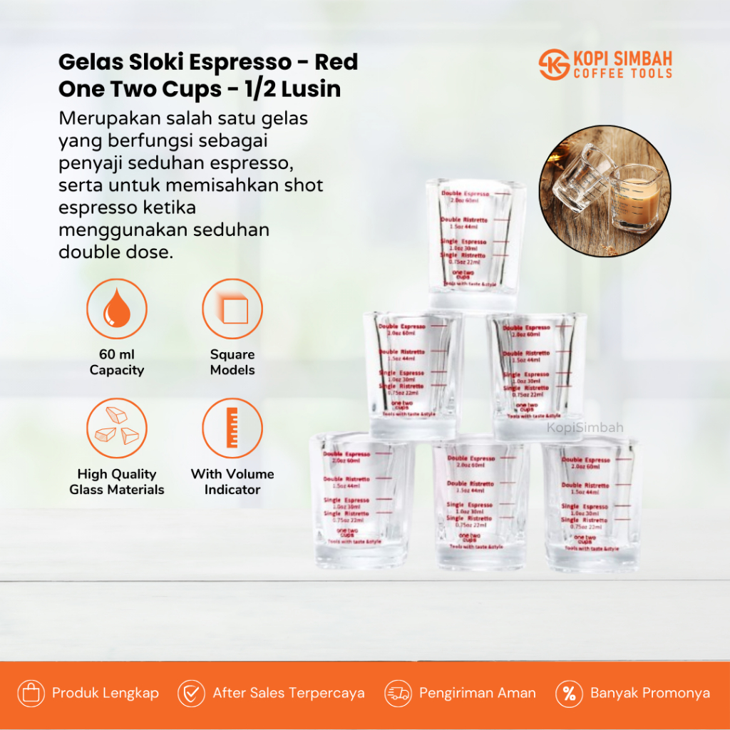 Jual Gelas Ukur Sloki Espresso Coffee SQUARE Glass Shot Scale 60ml ...
