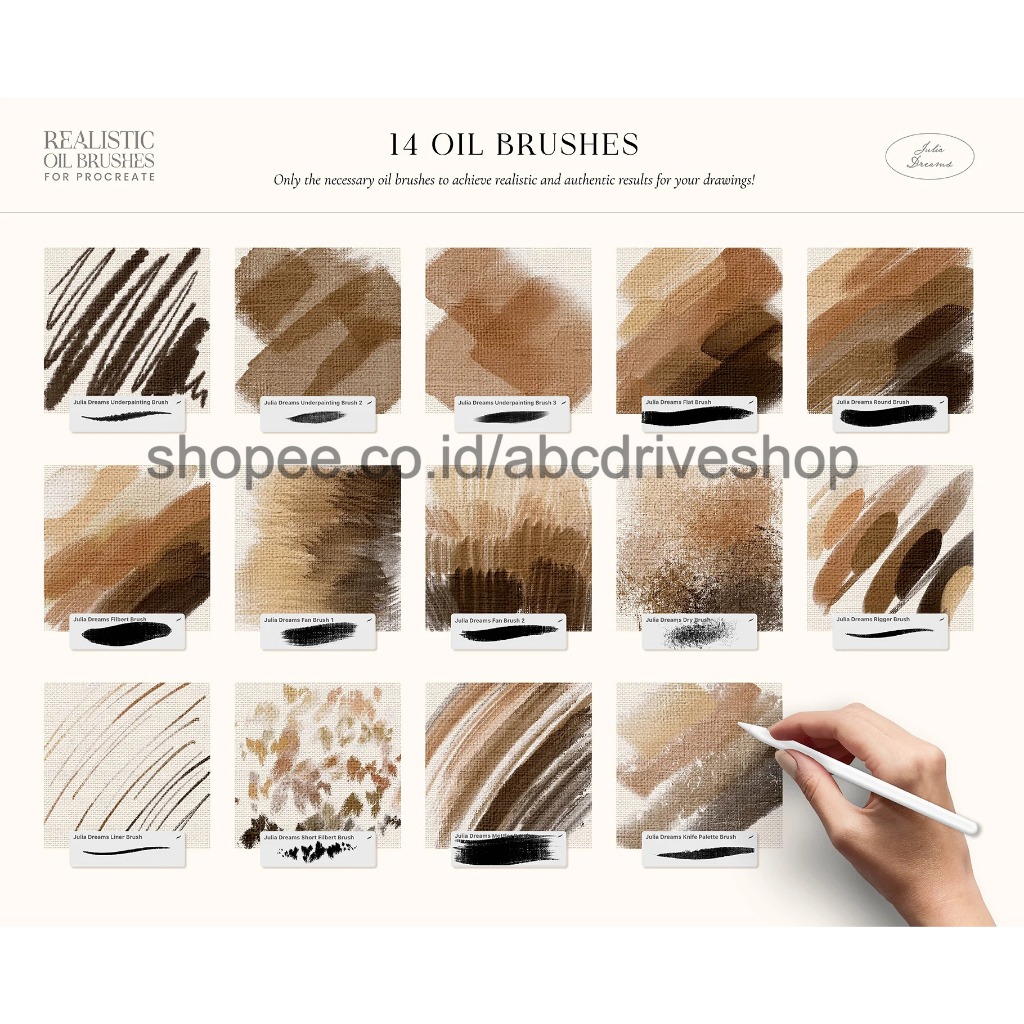 Jual Procreate Brush - Realistic Oil Brushes | Shopee Indonesia