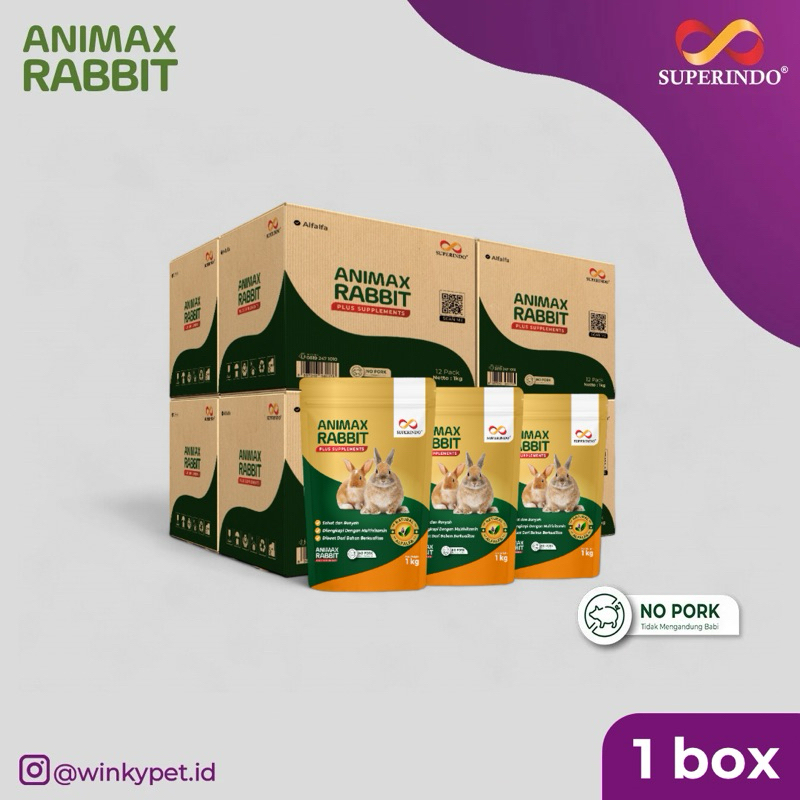 Jual Animax Rabbit Plus Supplements Pouch 12kg (12 pack) | Shopee Indonesia