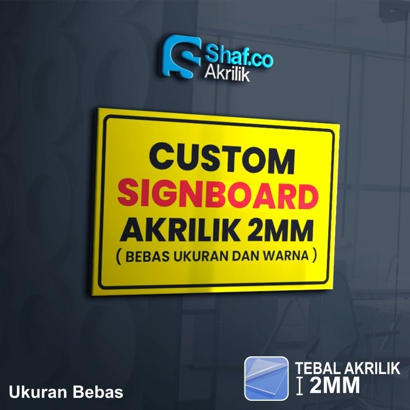 Jual SIGNAGE AKRILIK SIGN BOARD CUSTOM // ACRYLIC // RAMBU // // 2 MM ...