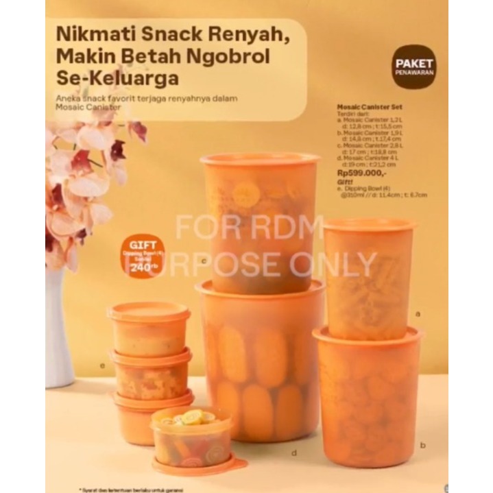 Jual Tupperware Mosaic Canister Set Toples Kue Makanan | Shopee Indonesia